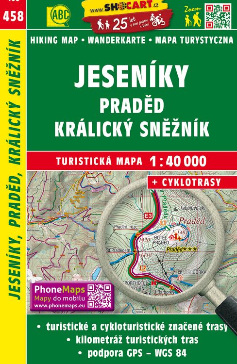 Produktbild: Jesen&iacute;ky, Praděd, Kralick&yacute; Sněžn&iacute;k / Gesenke, Altvater, Gr. Schneeberg (Wander - Radkarte 1:40.000)