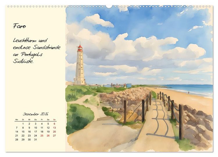 Produktbild: Portugal - Traumland am Atlantik (hochwertiger Premium Wandkalender 2026 DIN A2 quer), Kunstdruck in Hochglanz