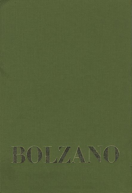 Produktbild: Bolzano, B. Gesamtausgabe / Reihe IV Band 1,3