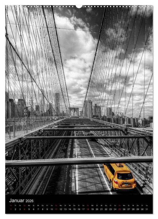 Produktbild: New York Colorkey (Wandkalender 2026 DIN A2 hoch), CALVENDO Monatskalender