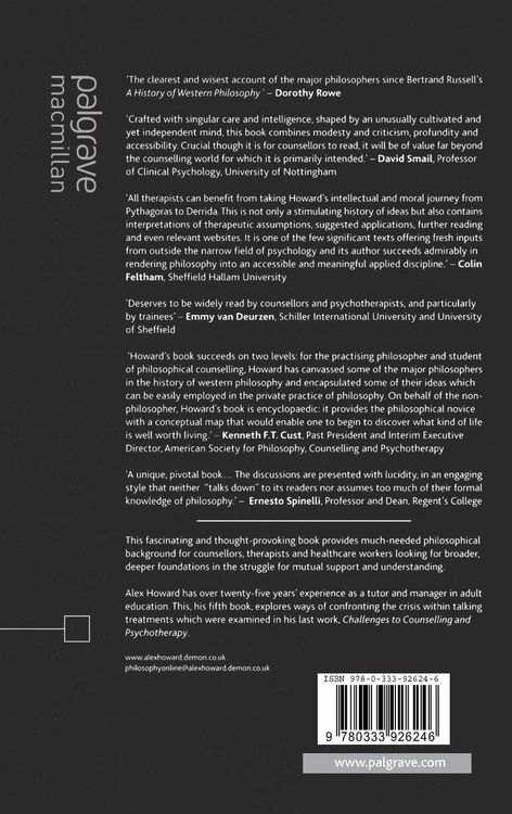 Produktbild: Philosophy for Counselling and Psychotherapy