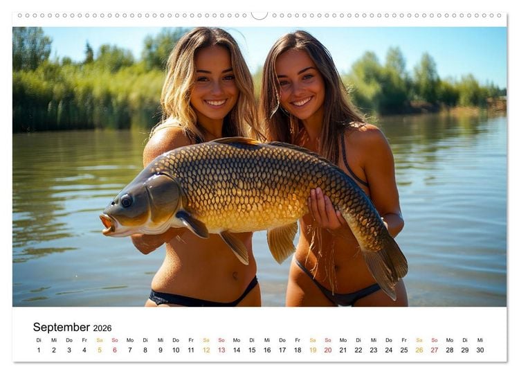 Produktbild: Hecht und Karpfen (Wandkalender 2026 DIN A2 quer), CALVENDO Monatskalender
