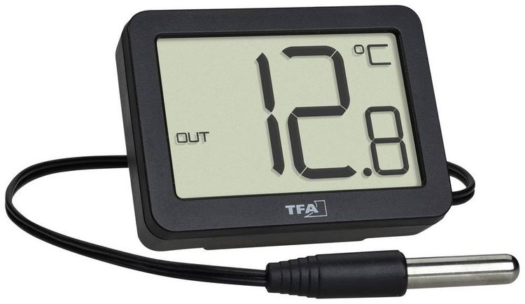Produktbild: TFA Dostmann Thermometer Schwarz 30.1066.01