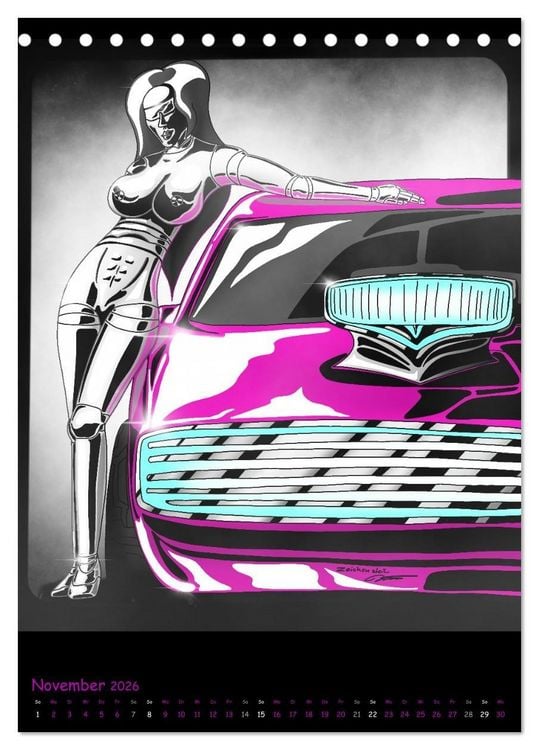 Produktbild: CYBER PINUPS (Tischkalender 2026 DIN A5 hoch), CALVENDO Monatskalender