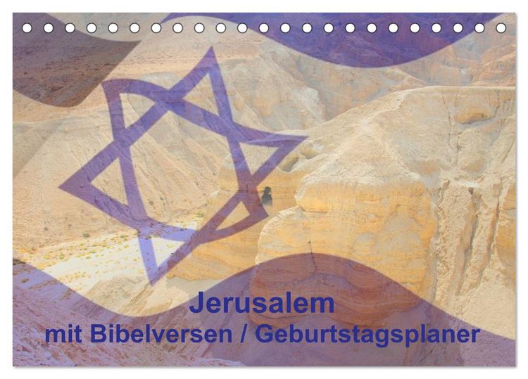 Produktbild: Jerusalem mit Bibelversen / Geburtstagsplaner (Tischkalender 2026 DIN A5 quer), CALVENDO Monatskalender