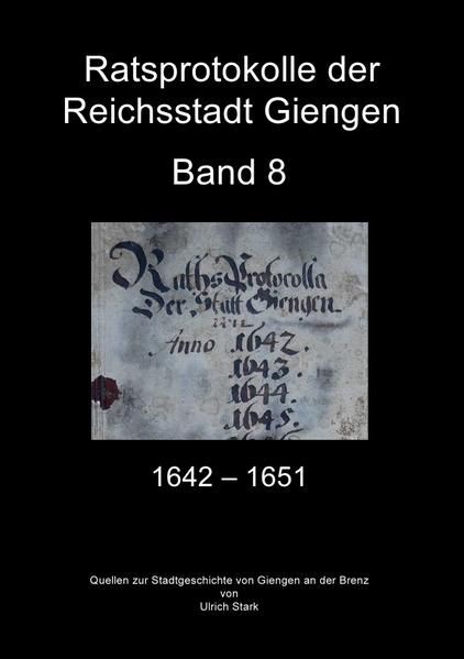 Produktbild: Ratsprotokolle der Reichsstadt Giengen