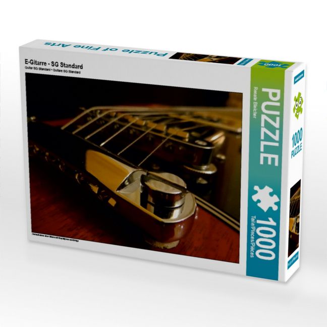 Produktbild: CALVENDO Puzzle Nahaufnahme eines E-Gitarrensteges | 1000 Teile Lege-Gr&ouml;&szlig;e 64x48cm Foto-Puzzle f&uuml;r gl&uuml;ckliche Stunden