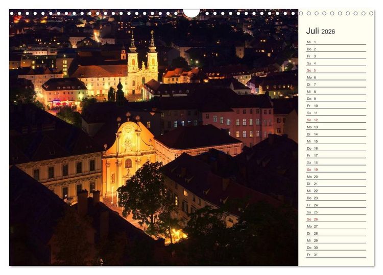 Produktbild: Graz - Metropole der Steiermark (Wandkalender 2026 DIN A3 quer), CALVENDO Monatskalender