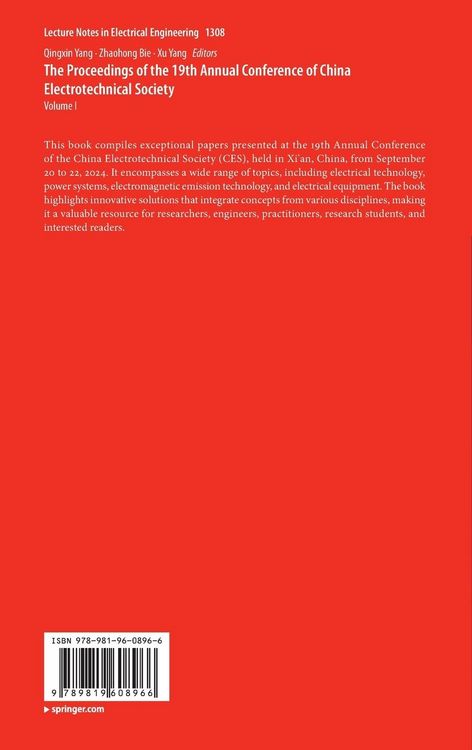 Produktbild: The Proceedings of the 19th Annual Conference of China Electrotechnical Society