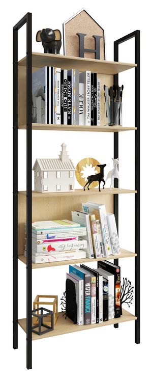 Produktbild: Holz Metall Stand Regal B&uuml;ro B&uuml;cher Flakos 5fach