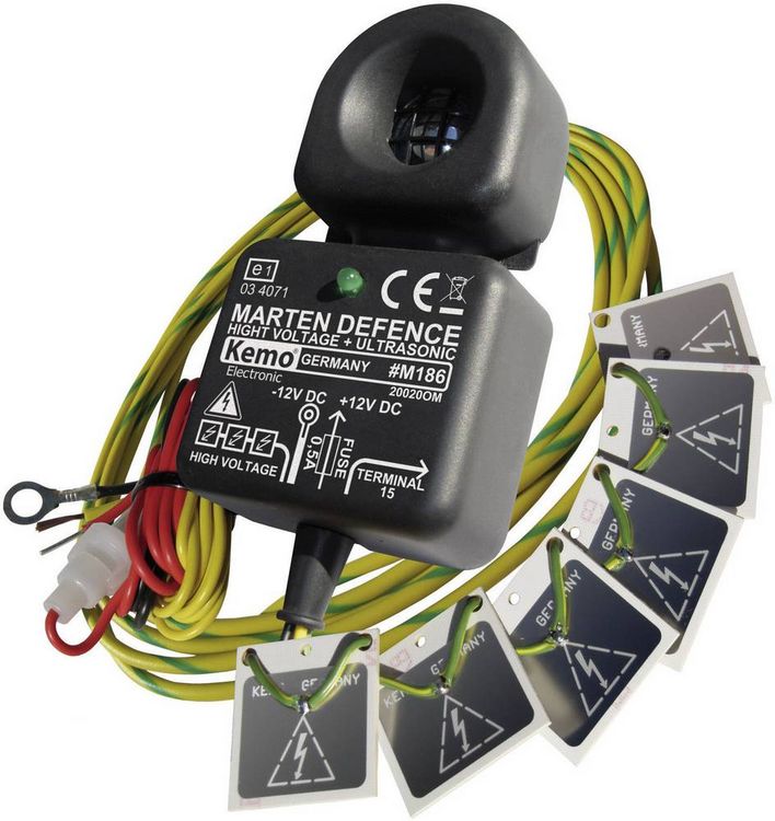 Produktbild: Kemo M186 Marderabwehr mit Optikschutz, mit Hochspannungspl&auml;ttchen 12V 1St.