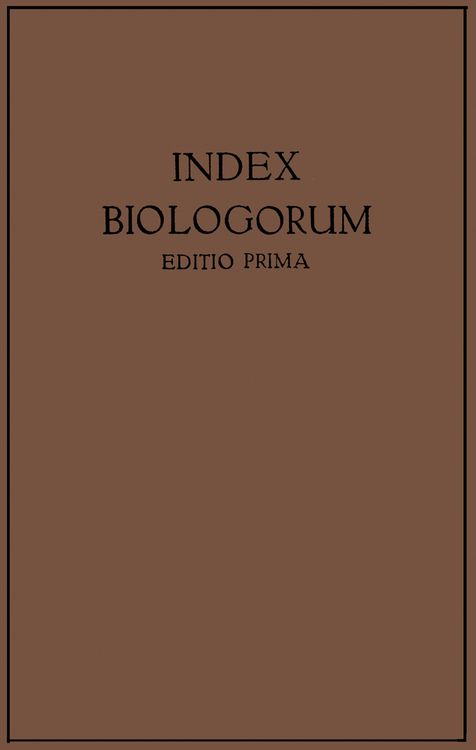 Produktbild: Index Biologorum