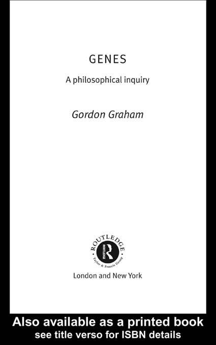 Produktbild: Genes: A Philosophical Inquiry