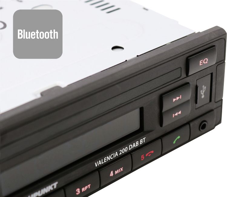 Produktbild: Blaupunkt Valencia 200 DAB BT Autoradio Bluetooth&reg;-Freisprecheinrichtung, DAB+ Tuner