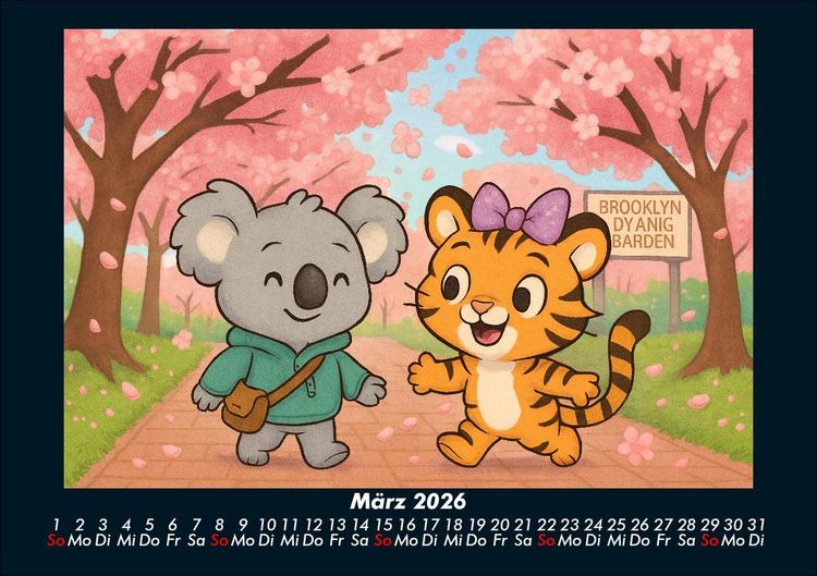 Produktbild: Kiki & Tina - Ein Jahr in New York 2026 Fotokalender DIN A5