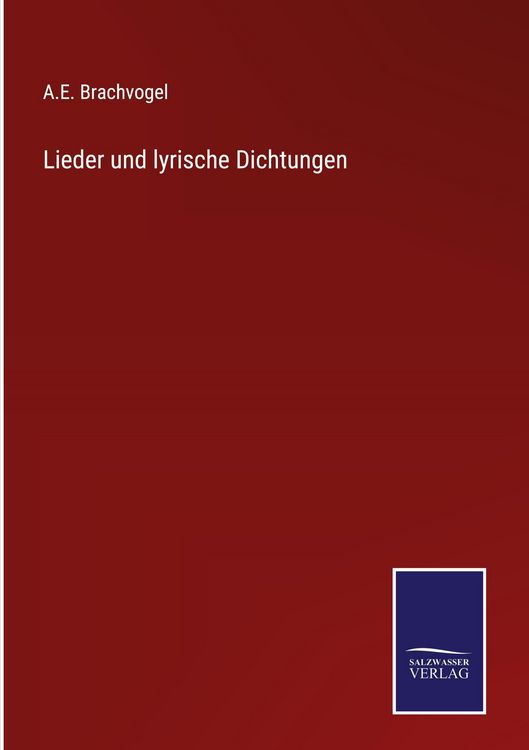 Produktbild: Lieder und lyrische Dichtungen