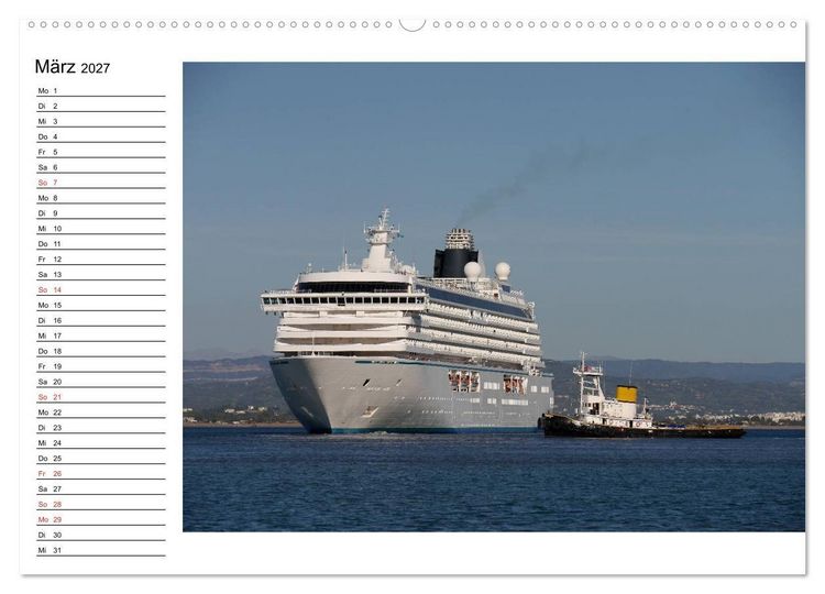 Produktbild: Giganten der Meere - Kreuzfahrtschiffe (Wandkalender 2027 DIN A2 quer), CALVENDO Monatskalender