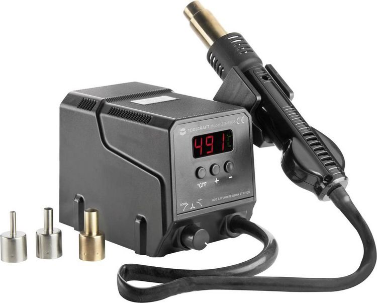 Produktbild: TOOLCRAFT ZD-8908 Hei&szlig;luftstation digital 300W 100 - 500&deg;C