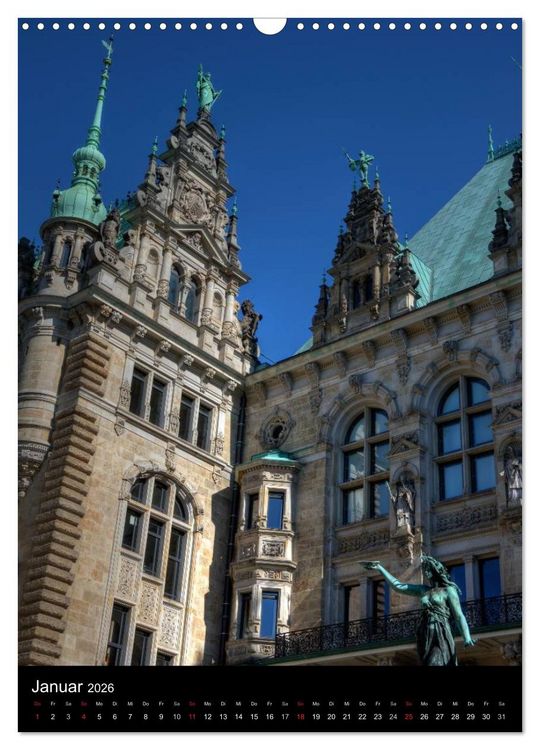 Produktbild: Hamburg im Hochformat (Wandkalender 2026 DIN A3 hoch), CALVENDO Monatskalender