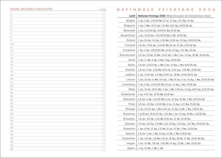 Produktbild: Lady Terminkalender A6 2026