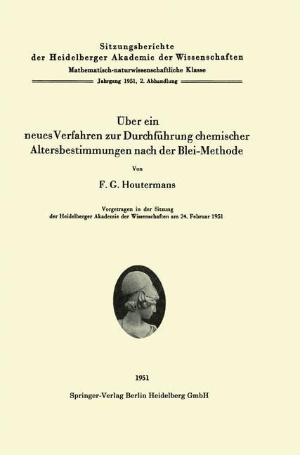 Produktbild: &Uuml;ber ein neues Verfahren zur Durchf&uuml;hrung chemischer Altersbestimmungen nach der Blei-Methode