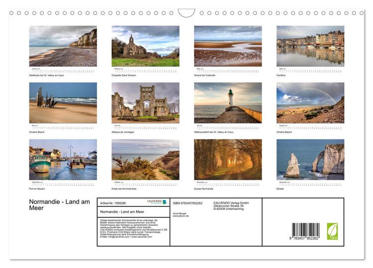 Produktbild: Normandie - Land am Meer (Wandkalender 2026 DIN A3 quer), CALVENDO Monatskalender