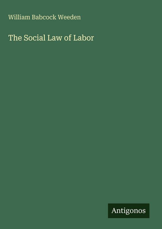 Produktbild: The Social Law of Labor