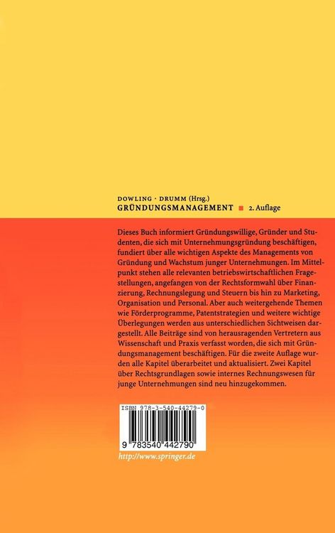 Produktbild: Gr&uuml;ndungsmanagement