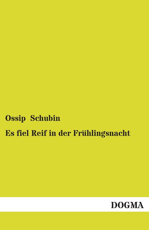Produktbild: Es fiel Reif in der Fr&uuml;hlingsnacht