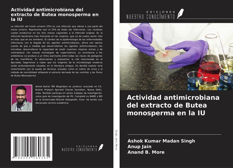 Produktbild: Actividad antimicrobiana del extracto de Butea monosperma en la IU