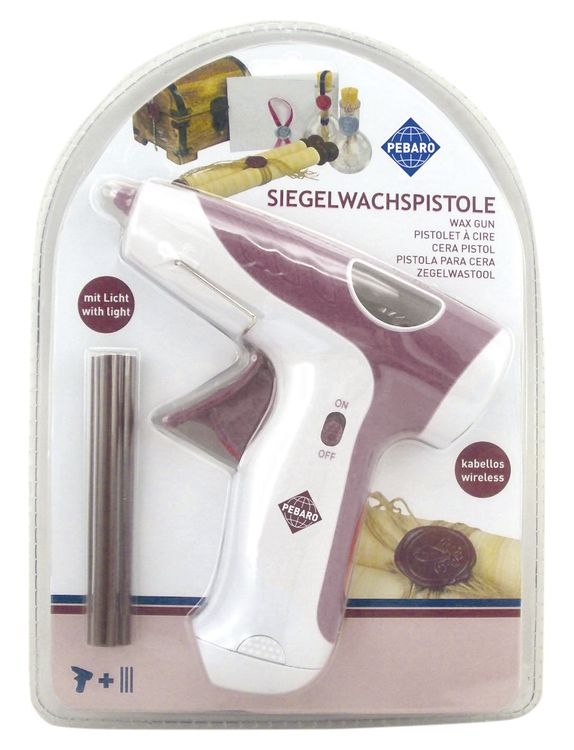 Produktbild: PEBARO 269SI - Siegelwachspistole mit Licht, kabellos, inkl. 3 rote Siegelsticks
