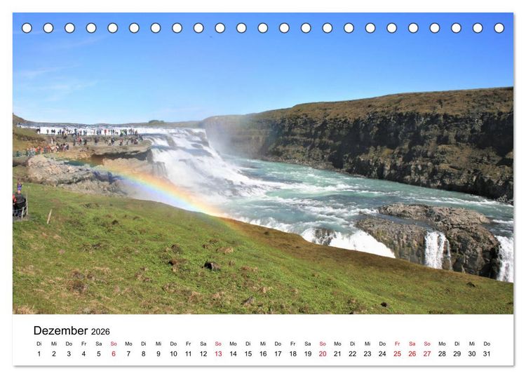 Produktbild: Der goldene Zirkel, Island (Tischkalender 2026 DIN A5 quer), CALVENDO Monatskalender