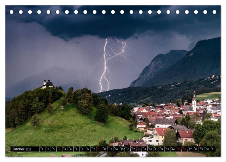 Produktbild: Blitz & Donner (Tischkalender 2026 DIN A5 quer), CALVENDO Monatskalender