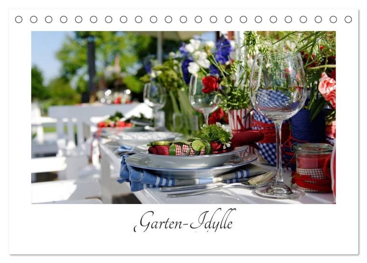 Produktbild: Garten-Idylle 2026 (Tischkalender 2026 DIN A5 quer), CALVENDO Monatskalender