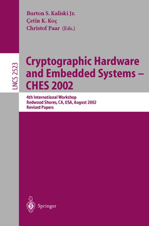 Produktbild: Cryptographic Hardware and Embedded Systems - CHES 2002