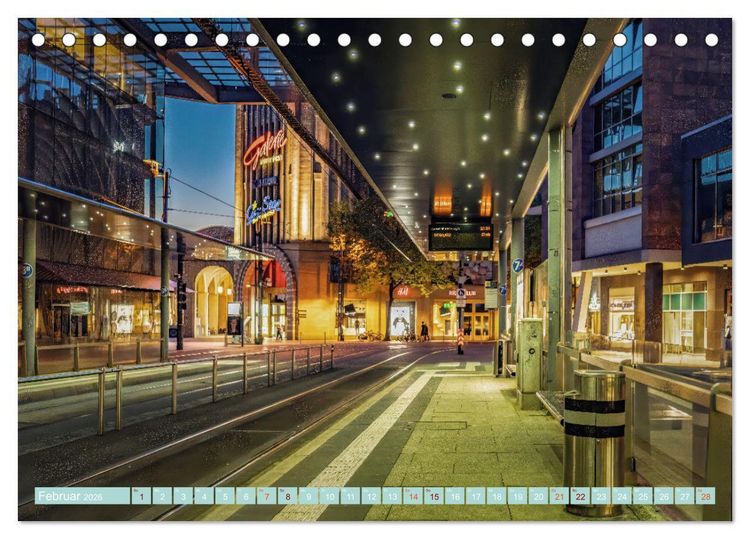 Produktbild: Chemnitz zur blauen Stunde (Tischkalender 2026 DIN A5 quer), CALVENDO Monatskalender