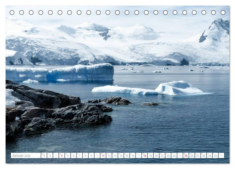 Produktbild: Antarktis - Das Reich der Pinguine (Tischkalender 2026 DIN A5 quer), CALVENDO Monatskalender