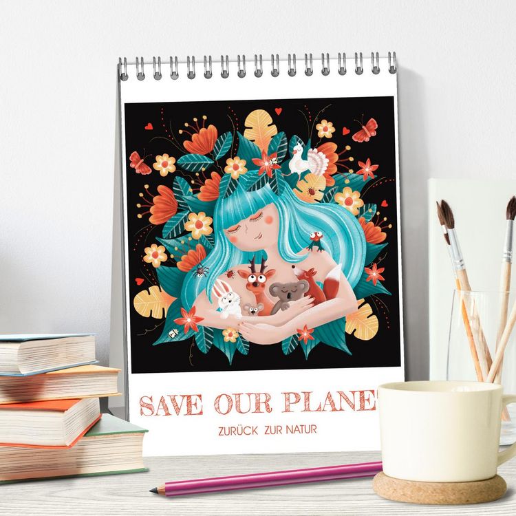 Produktbild: SAVE OUR PLANET - Zur&uuml;ck zur Natur (Tischkalender 2026 DIN A5 hoch), CALVENDO Monatskalender