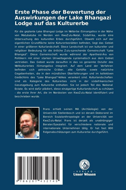 Produktbild: Erste Phase der Bewertung der Auswirkungen der Lake Bhangazi Lodge auf das Kulturerbe