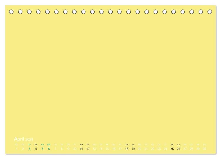 Produktbild: Bastelkalender - Gelb (Tischkalender 2026 DIN A5 quer), CALVENDO Monatskalender
