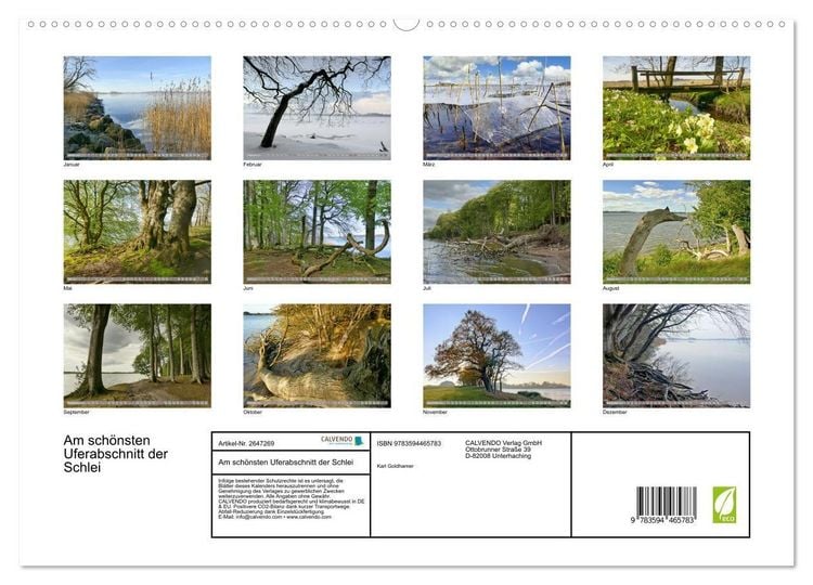 Produktbild: Am sch&ouml;nsten Uferabschnitt der Schlei (hochwertiger Premium Wandkalender 2027 DIN A2 quer), Kunstdruck in Hochglanz