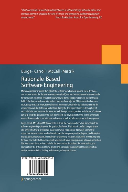 Produktbild: Rationale-Based Software Engineering