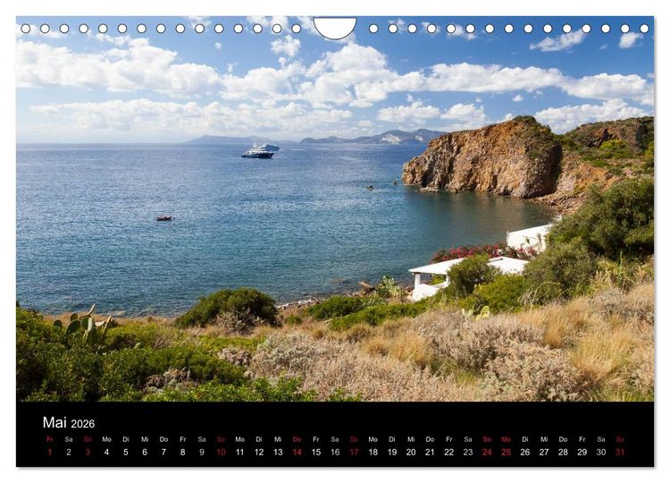 Produktbild: Liparische Inseln (Wandkalender 2026 DIN A4 quer), CALVENDO Monatskalender