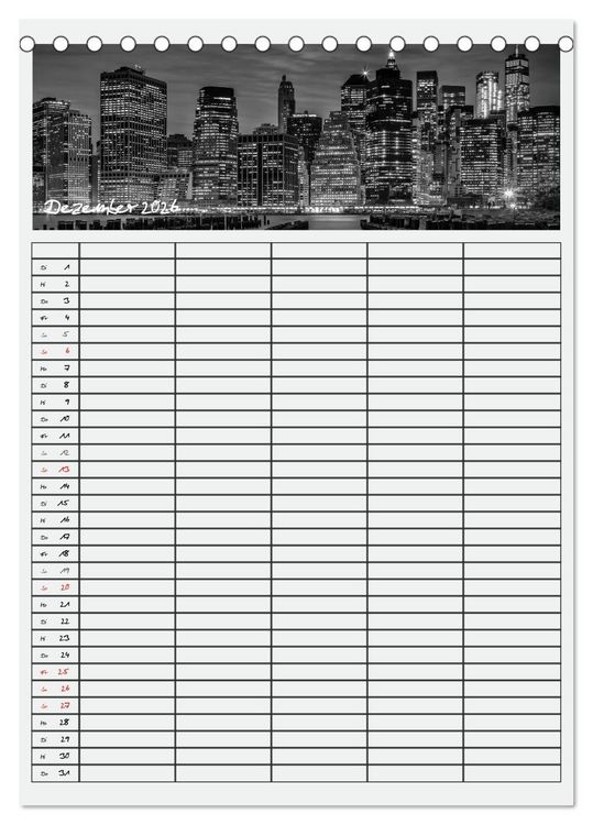 Produktbild: NEW YORK CITY Teamplaner (Tischkalender 2026 DIN A5 hoch), CALVENDO Monatskalender