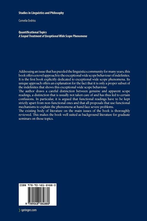 Produktbild: Quantificational Topics