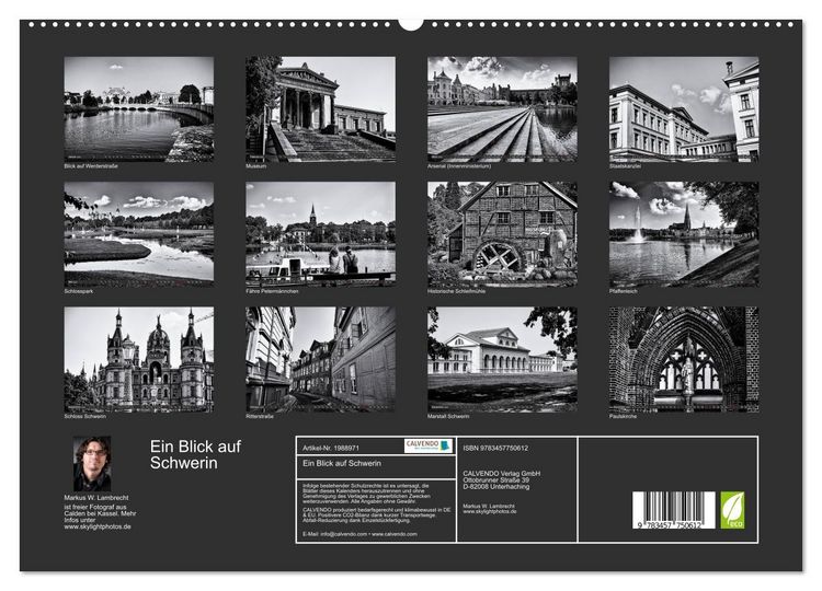 Produktbild: Ein Blick auf Schwerin (hochwertiger Premium Wandkalender 2026 DIN A2 quer), Kunstdruck in Hochglanz