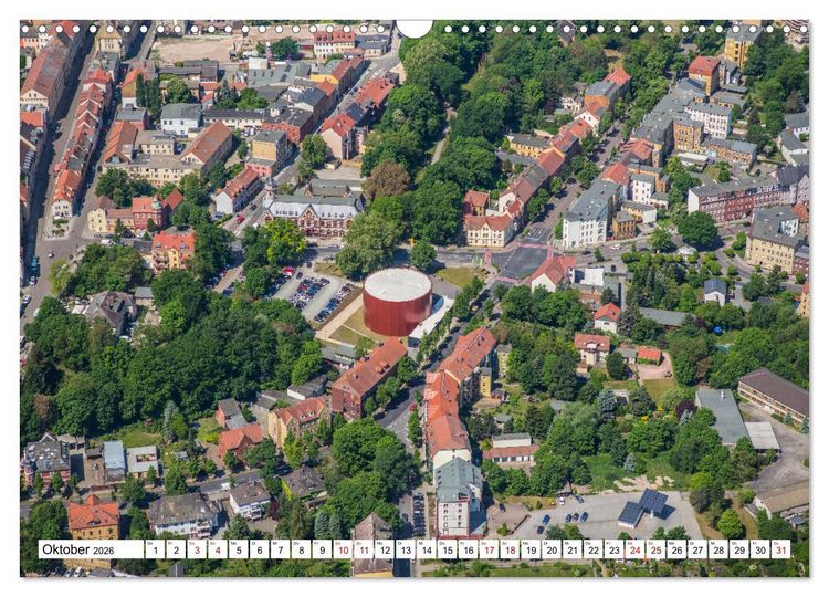 Produktbild: Lutherstadt Wittenberg - Stadt der Reformation aus der Vogelperspektive (Wandkalender 2026 DIN A3 quer), CALVENDO Monatskalender