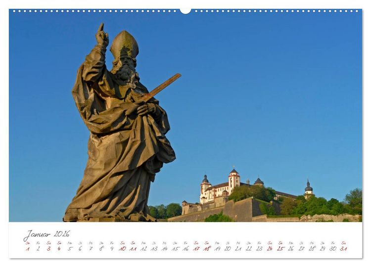 Produktbild: W&uuml;rzburg Die Barockstadt am Main (Wandkalender 2026 DIN A2 quer), CALVENDO Monatskalender