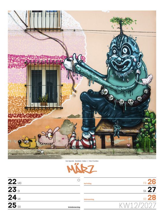 Produktbild: Street Art Wochenplaner Kalender 2027