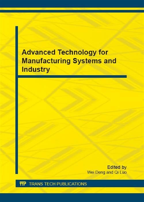 Produktbild: Advanced Technology for Manufacturing Systems and Industry